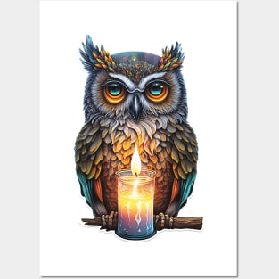 Watercolor Owl Painting Posters and Art